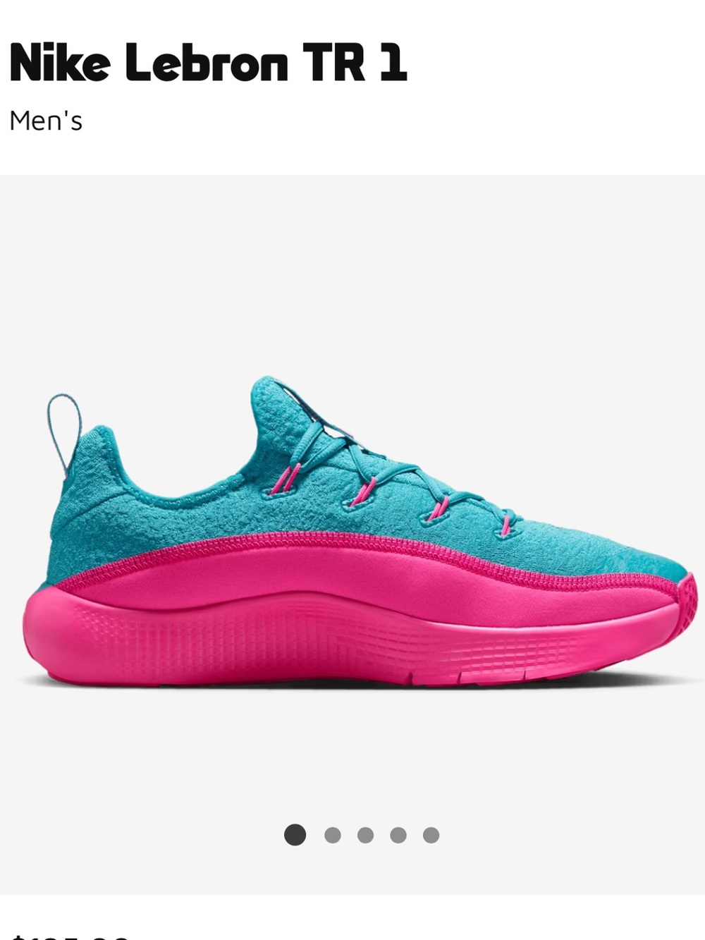 Nike LeBron TR 1 “South Beach “ Teal and Pink Men's Training Sneakers - Picture 3 of 8